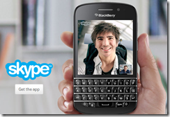 Skype Blackberry present